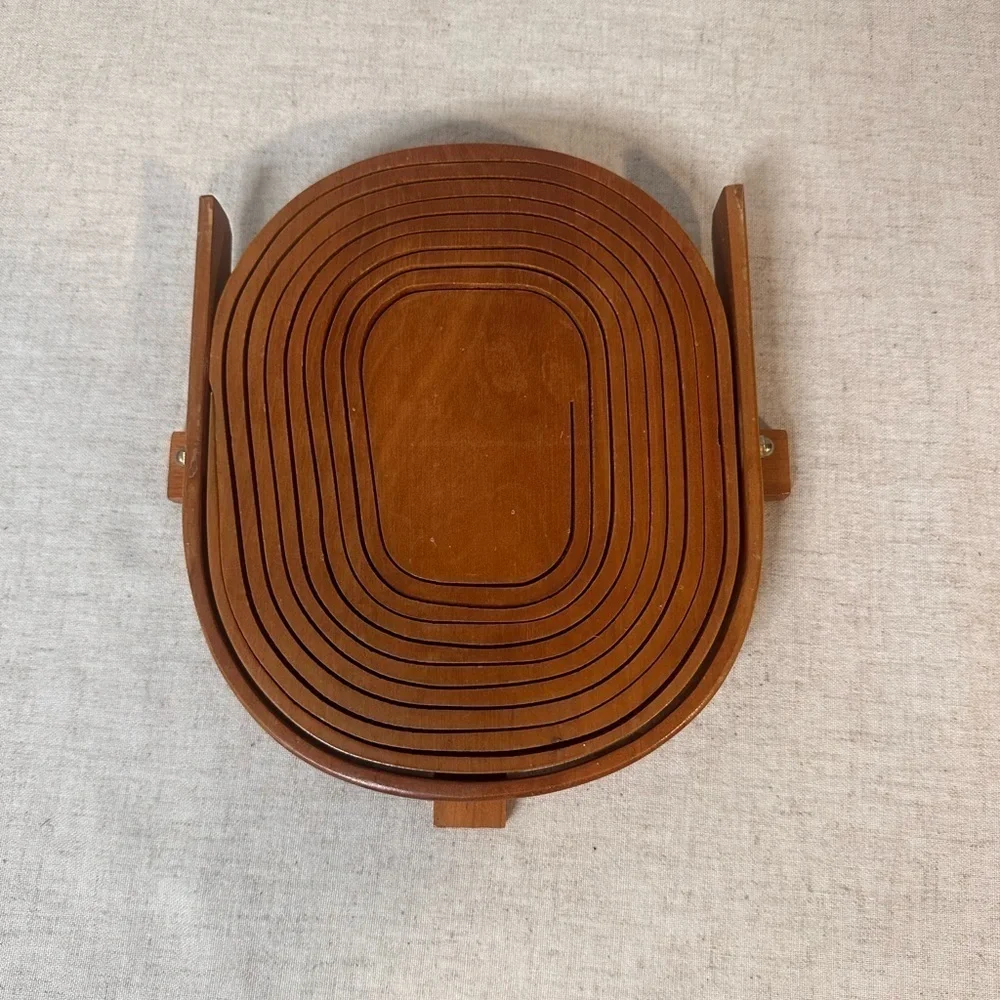 Vintage Wooden Collapsible Basket